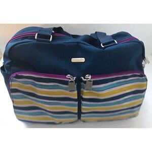BAGGALLINI Weekender Tote Bag Striped Carry On NWOT